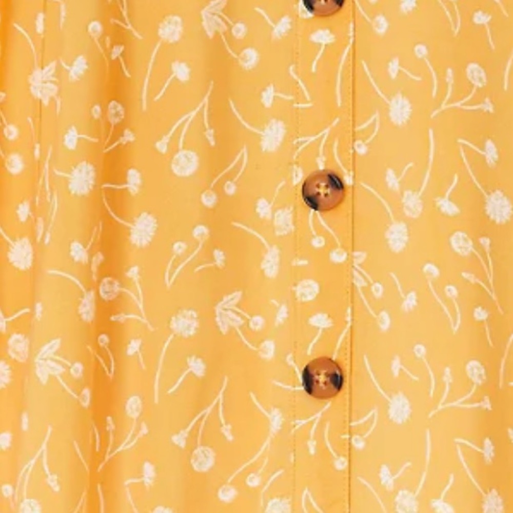 Torrid Yellow & White Challis Midi Skirt Size 4/26 - Picture 2 of 7